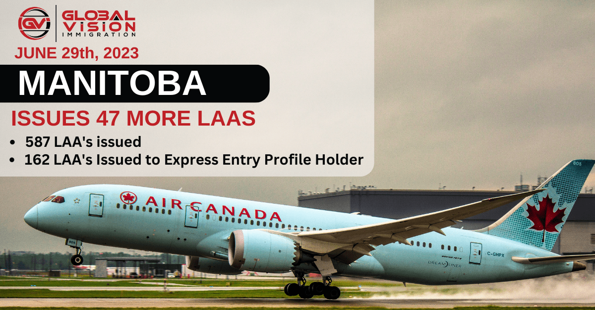 Manitoba PNP draw issues 47 more LAAs on June 29 2023