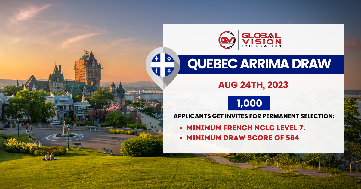 Quebec Arrima RSWP draw selects 1000 people with 584 points