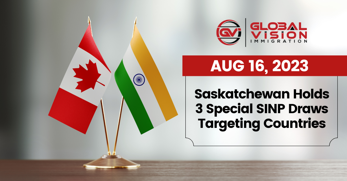 Three Special SINP draws targeting specific countries held on Aug 16 2023