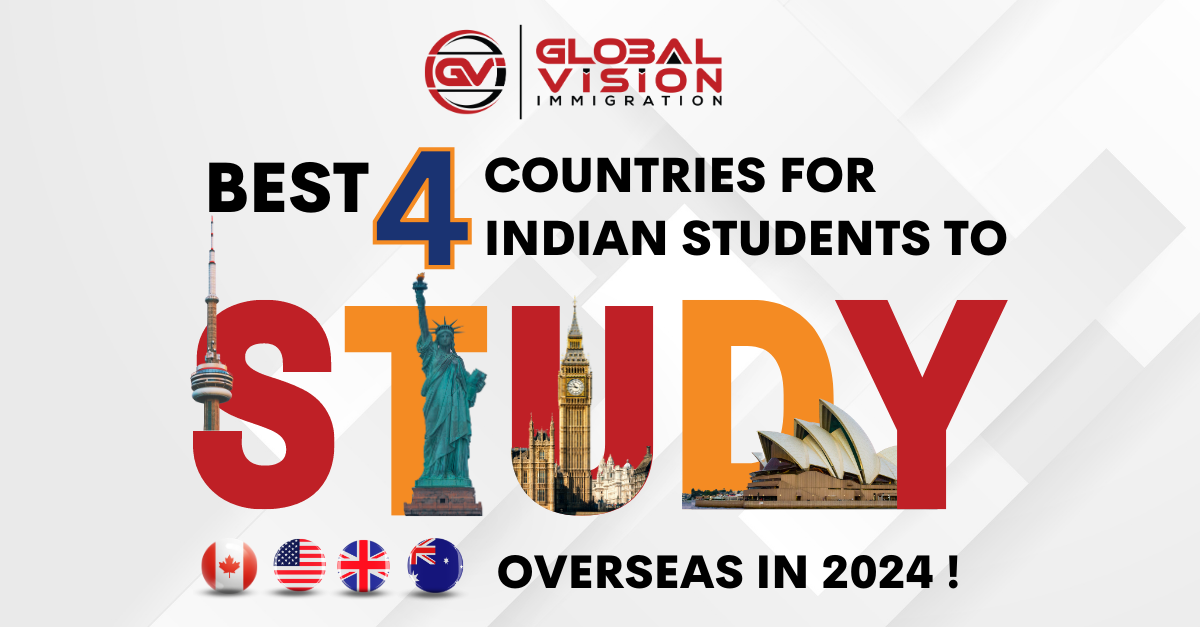 Best 4 countries for Indian students to study overseas in 2024