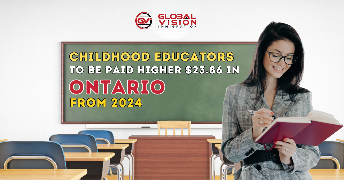 Childhood educators to be paid higher at $23.86 in Ontario from 2024
