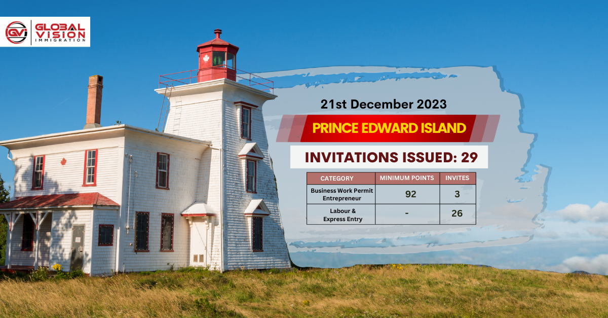 PEI PNP Express Entry draw just selects 29 applicants