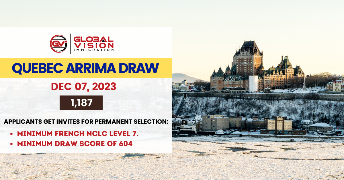 Quebec RSWP draw selects 1187 for permanent selection