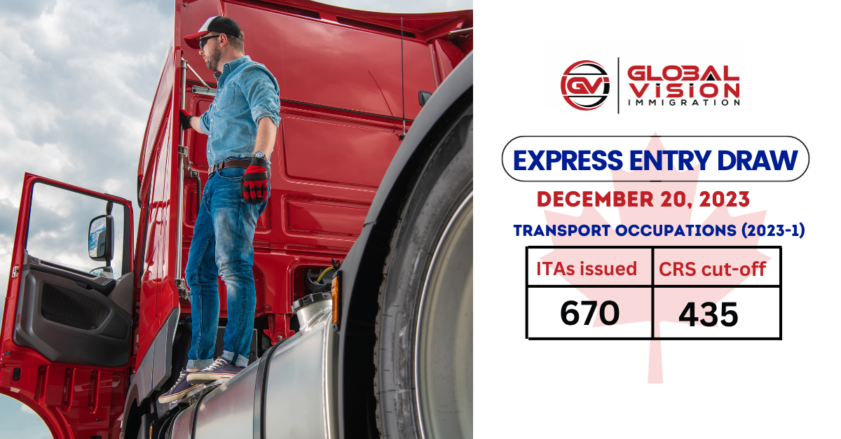 Canada holds second transport occupations category Express Entry draw