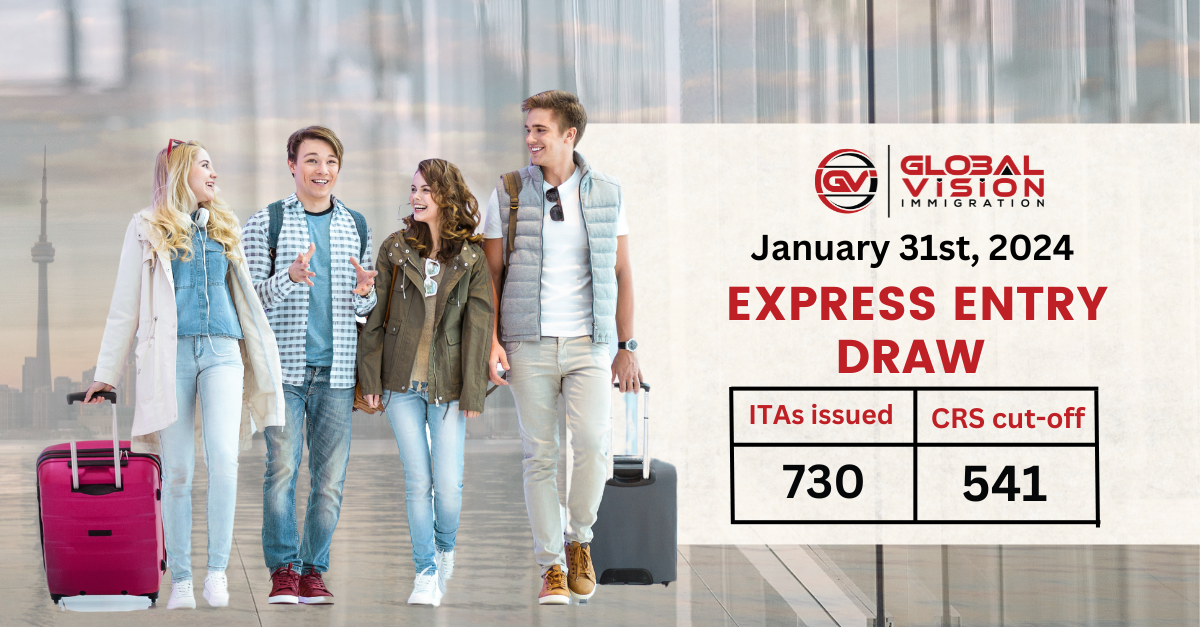 2 points CRS score fall in latest Express Entry General draw