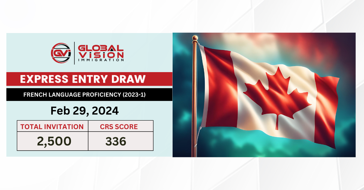 CRS cut off falls to 336 in New Express Entry category based draw