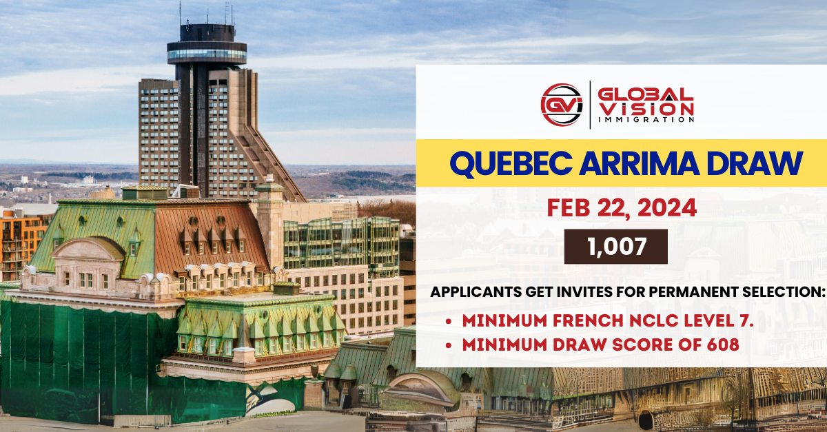 Quebec again lowers Arrima draw cut off selected 1007 applicants
