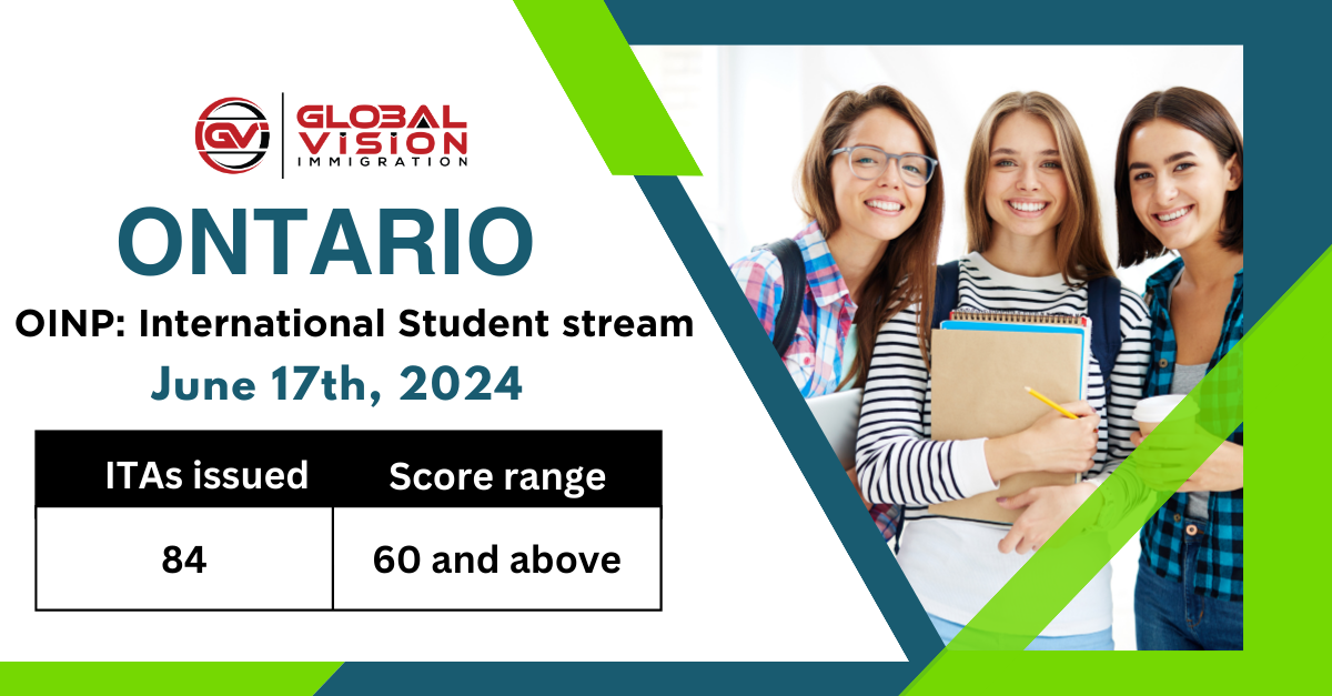 Latest Ontario OINP PNP draw issues 84 invites on June 17 2024