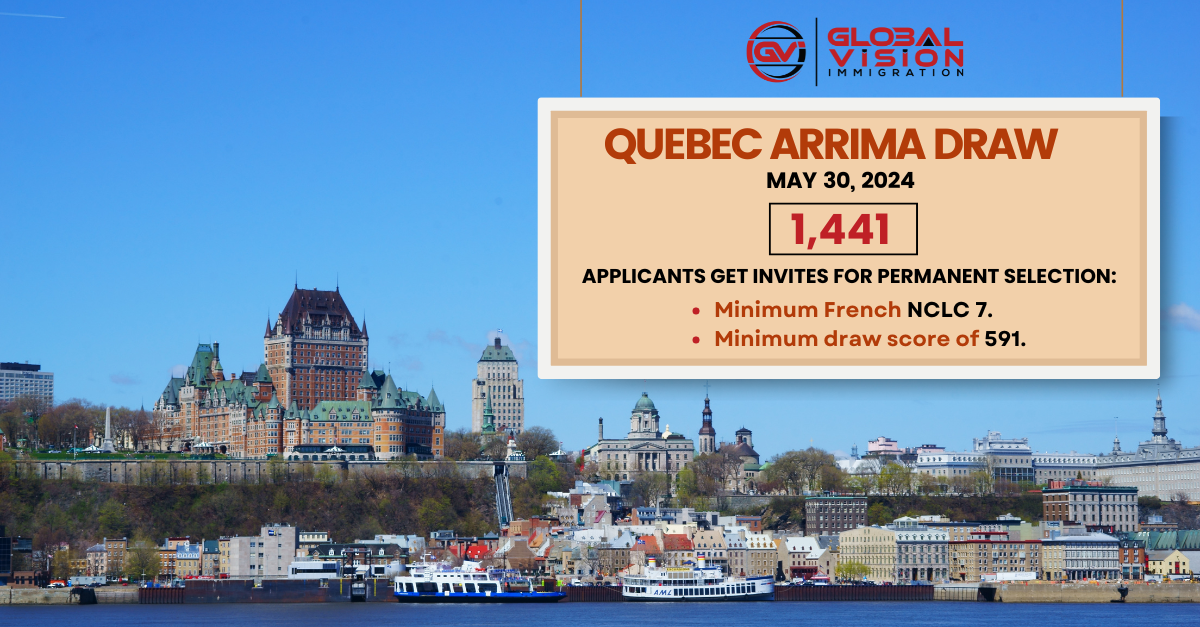 Quebec second May 2024 Arrima draw issues higher CSQ invites