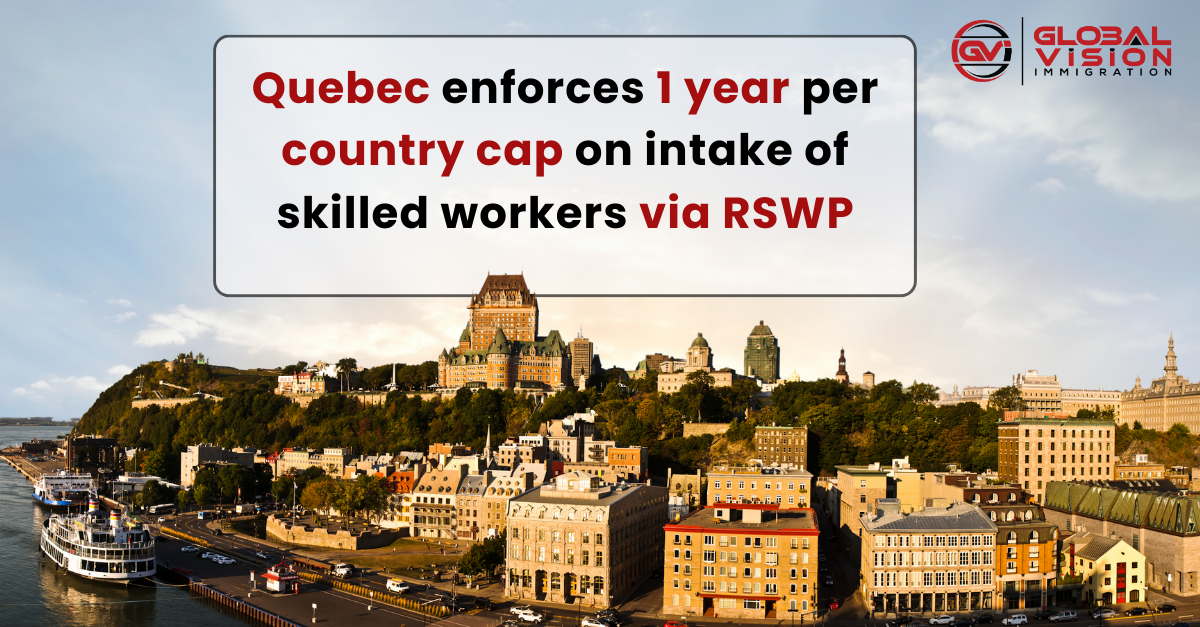Quebec enforces 1 year per country cap on intake of skilled workers via RSWP