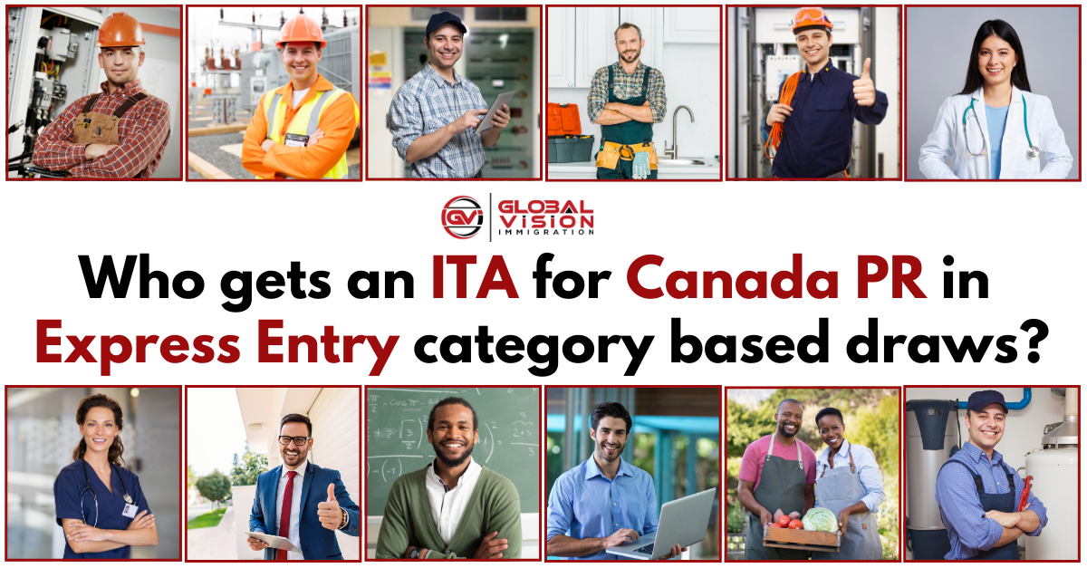 Who gets an ITA for Canada PR in Express Entry category based draws?