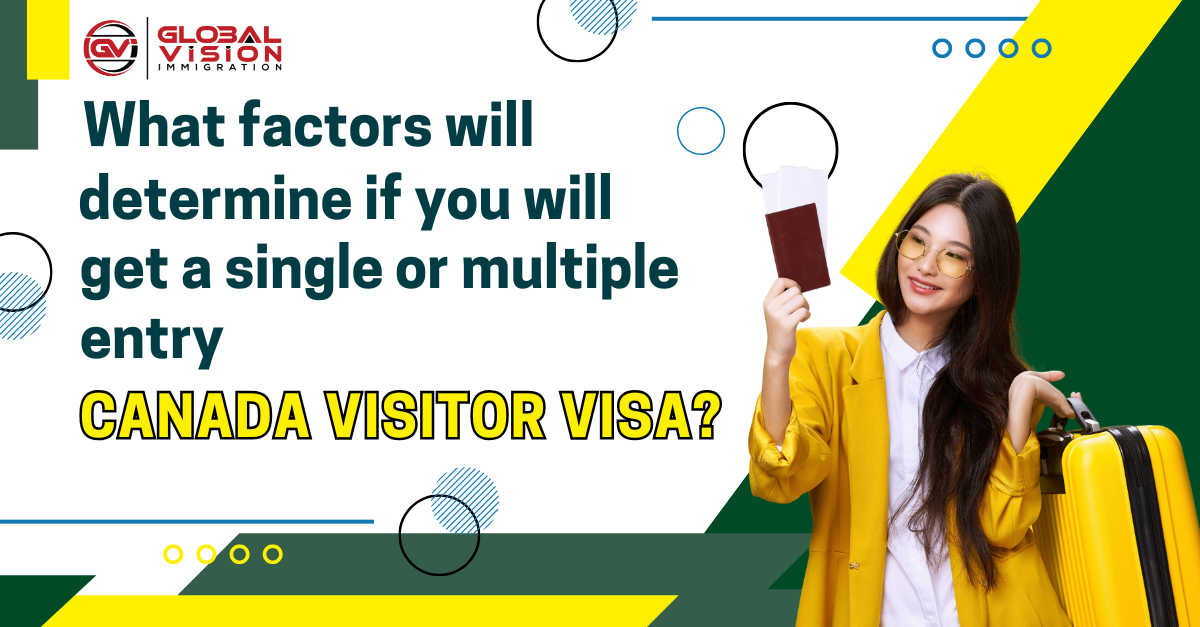 What factors will determine if you will get single or multiple entry Canada Visitor Visa?