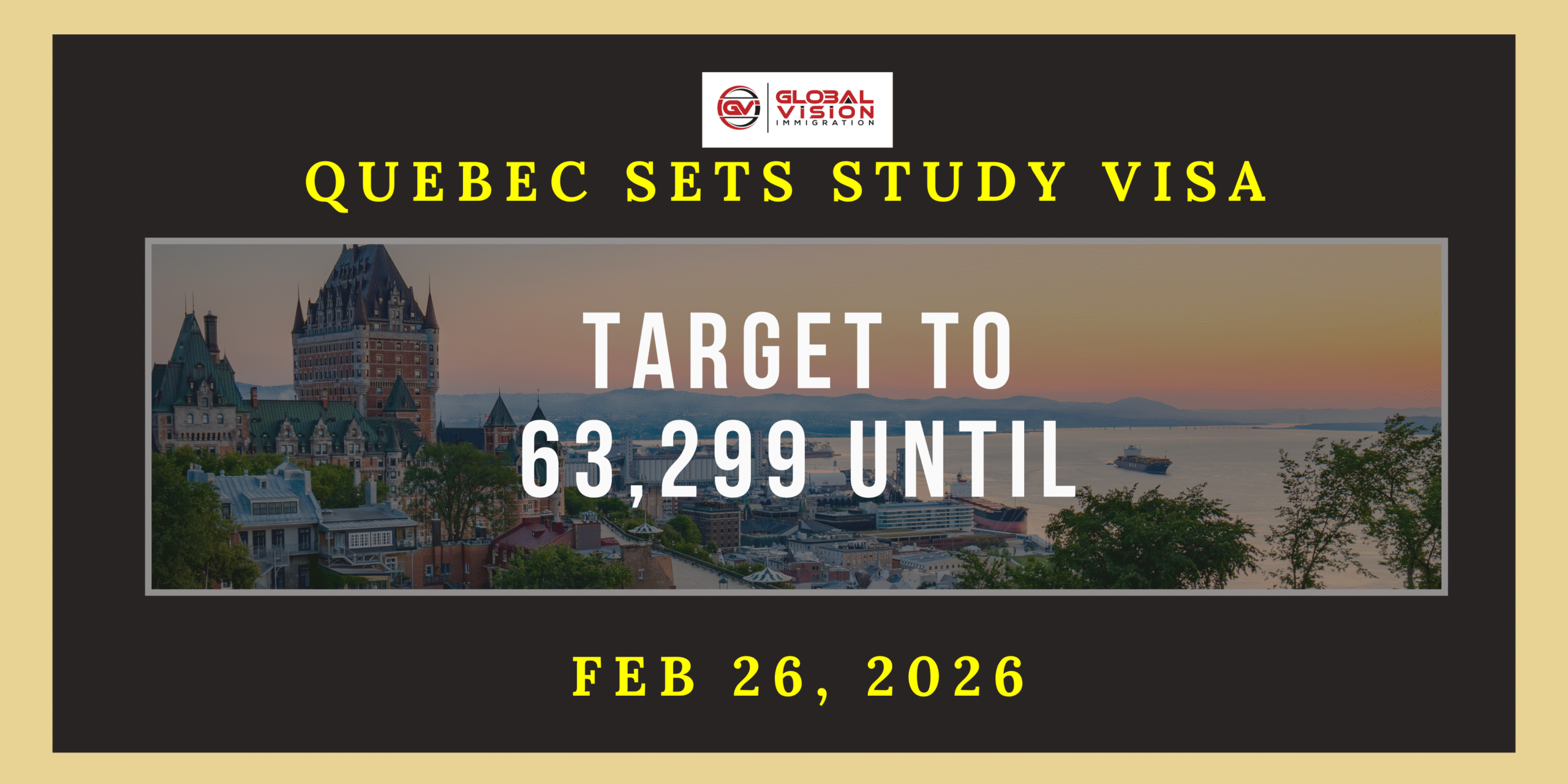 Quebec Sets Study Visa Cap To 63299 Until Feb 26, 2026